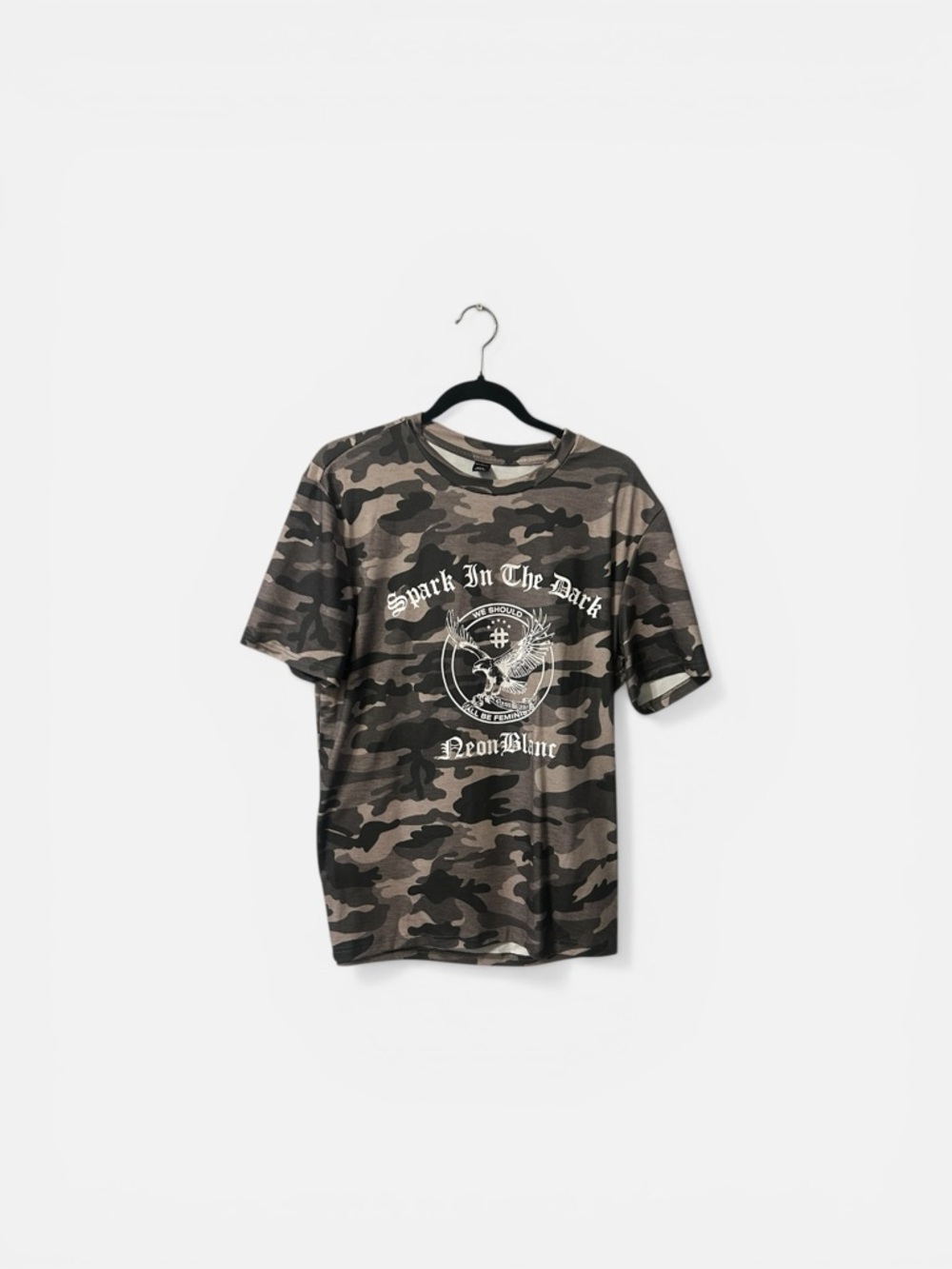 5/$25 Camo Graphic Tee with White Print